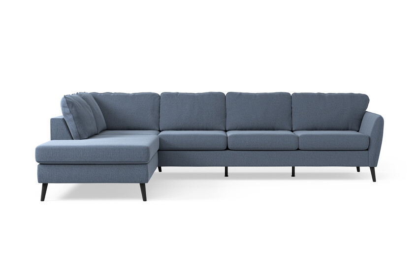 County - 3-sits soffa med divan vänster - Blå
