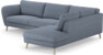 Madison Lux - 3-sits soffa med divan höger - Blå