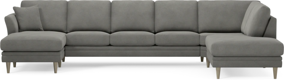 Eden - 3-sits soffa med schäslong vänster och divan höger - Grå