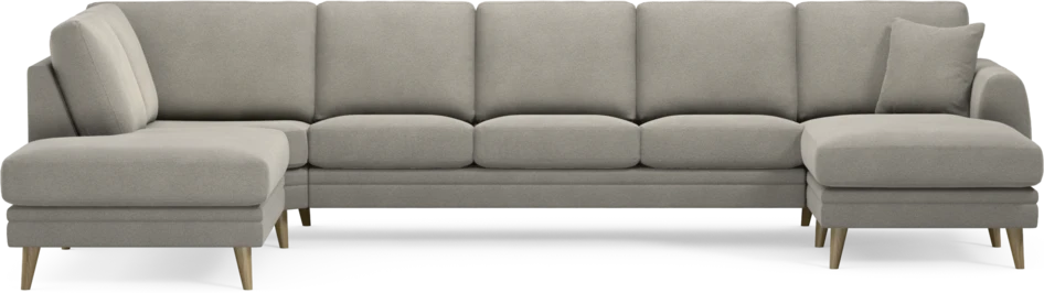 Eden - 3-sits soffa med divan vänster och schäslong höger - Grå