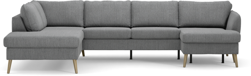 County - 3-sits soffa med divan vänster och schäslong höger - Grå