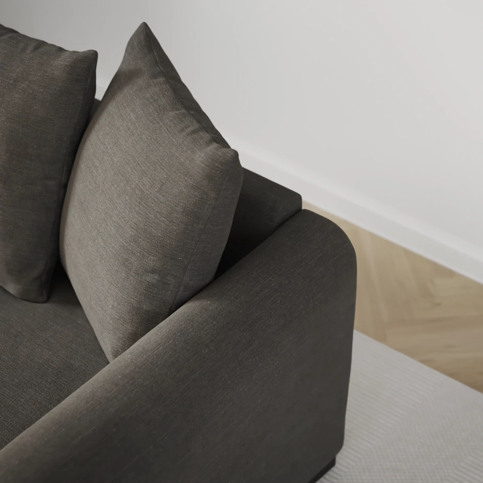 Town - 3-sits soffa med divan höger och schäslong vänster - Grå