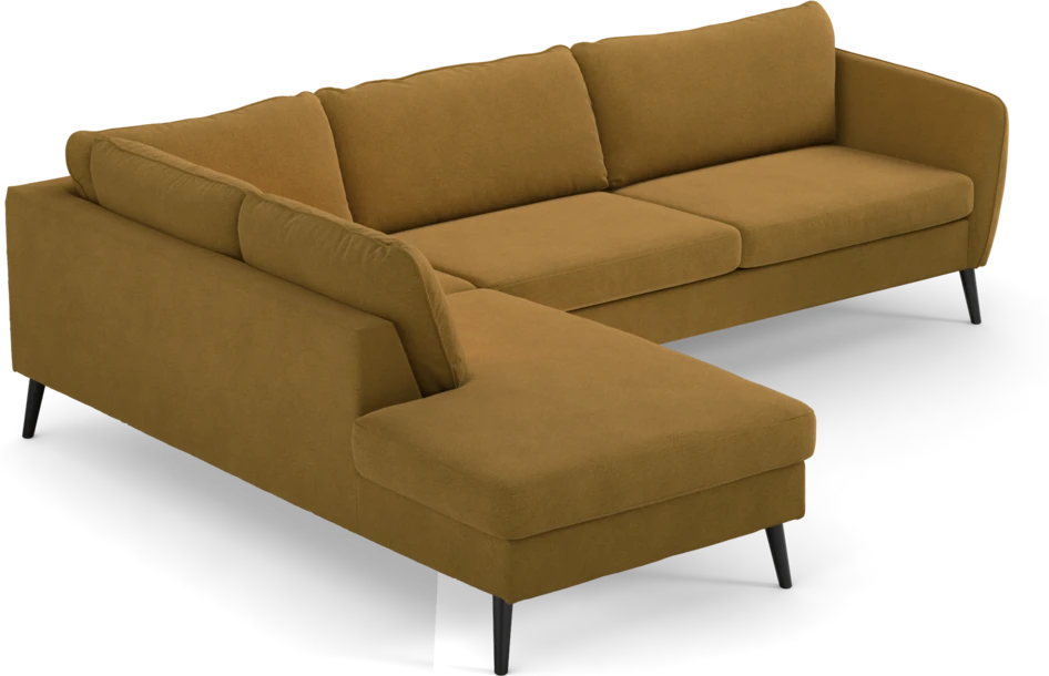 County - 2,5-sits soffa med divan vänster - Gul