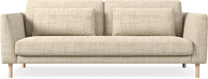 Willow - 3-sits soffa, hel dyna, fast klädsel - Beige