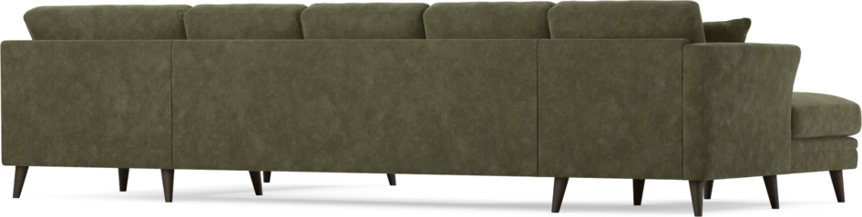 Eden - 3-sits soffa med schäslong vänster och divan höger - Grön