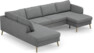 County - 3-sits soffa med divan vänster och schäslong höger - Grå