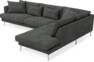 Harper - 3-sits soffa med divan höger - Grå