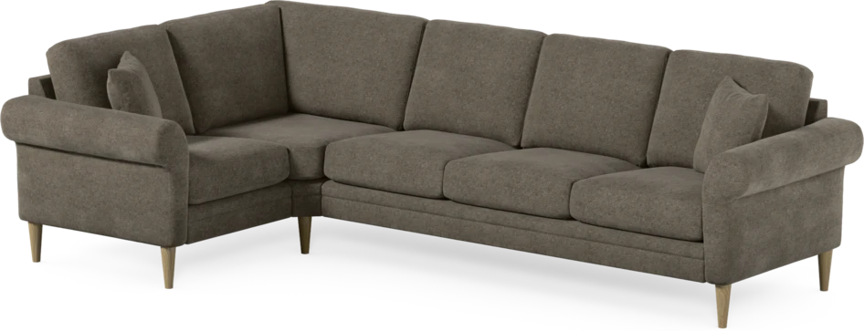 Eden - Hörnsoffa, 1+3-sits - Brun