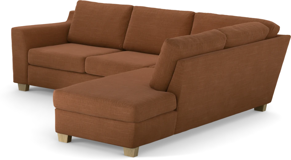 Friday - 2,5-sits soffa med divan höger - Orange