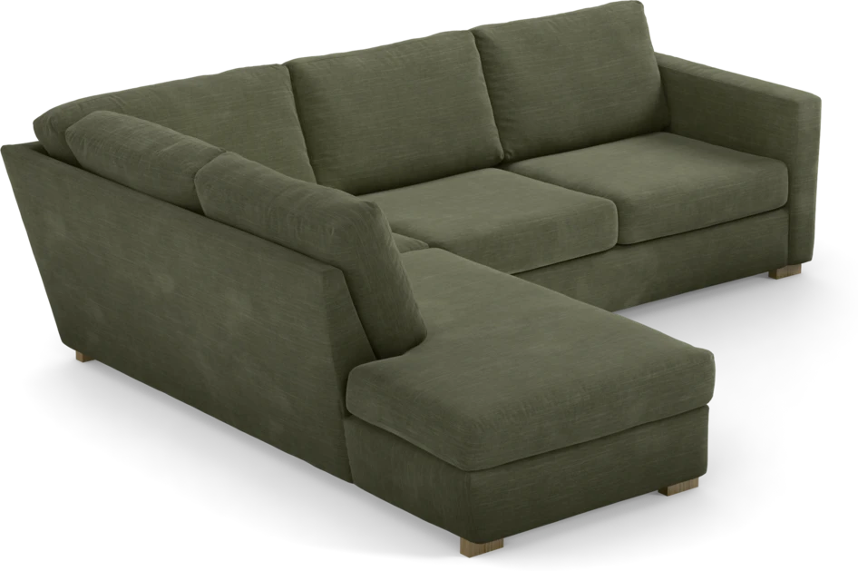 Friday - 2,5-sits soffa med divan vänster - Grön