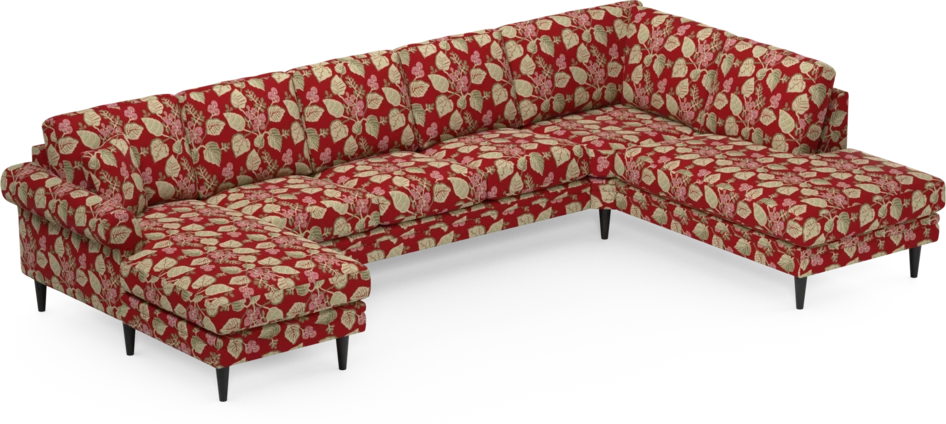 Eden - 3-sits soffa med schäslong vänster och divan höger - Flerfärgad