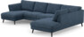 Madison Lux - 2-sits soffa med schäslong vänster och divan höger - Blå