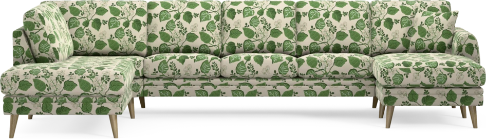 Eden - 3-sits soffa med divan vänster och schäslong höger - Flerfärgad