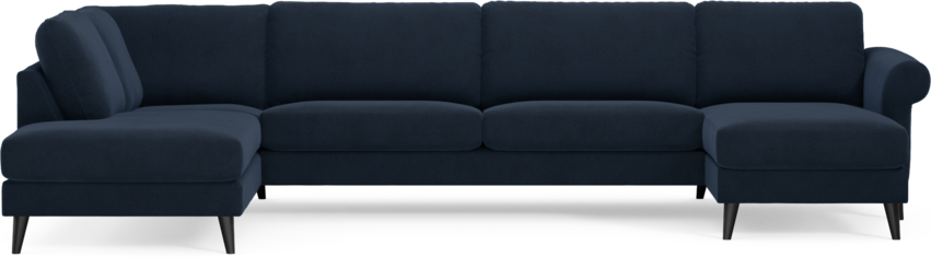 Bridge - 3-sits soffa med divan vänster och schäslong höger - Blå
