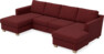 Friday - 2-sits soffa med två schäslonger - Rosa