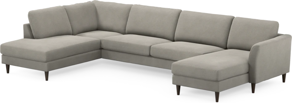 Bridge - 3-sits soffa med divan vänster och schäslong höger - Grå