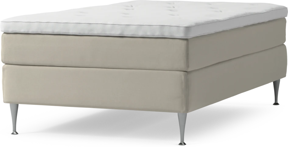 Delux Sense - Kontinentalsäng, enkelsäng 120 cm med bäddmadrass och sängben
