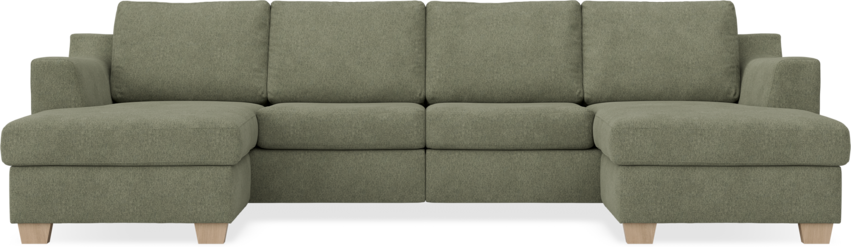 Friday - 2-sits soffa med två schäslonger - Vit