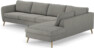 County - 3-sits soffa med divan höger - Grå