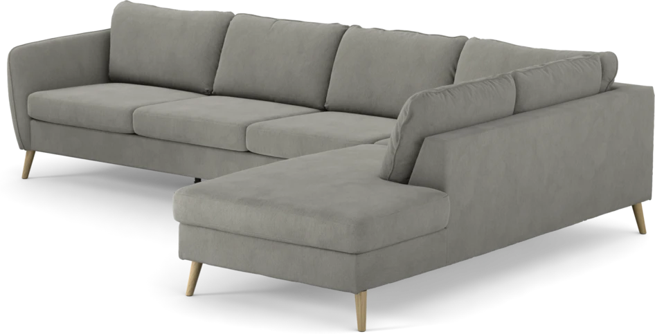 County - 3-sits soffa med divan höger - Grå