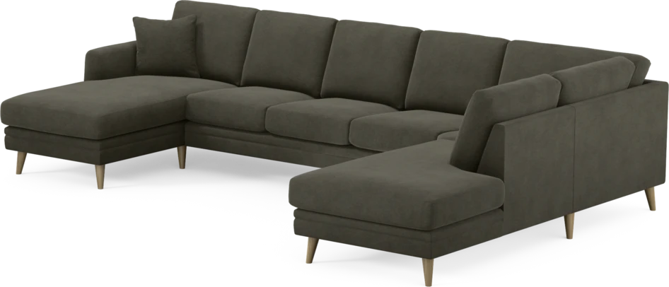 Eden - 3-sits soffa med schäslong vänster och divan höger - Grå