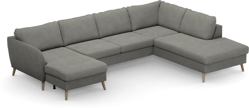 County - 3-sits soffa med schäslong vänster och divan höger - Grå