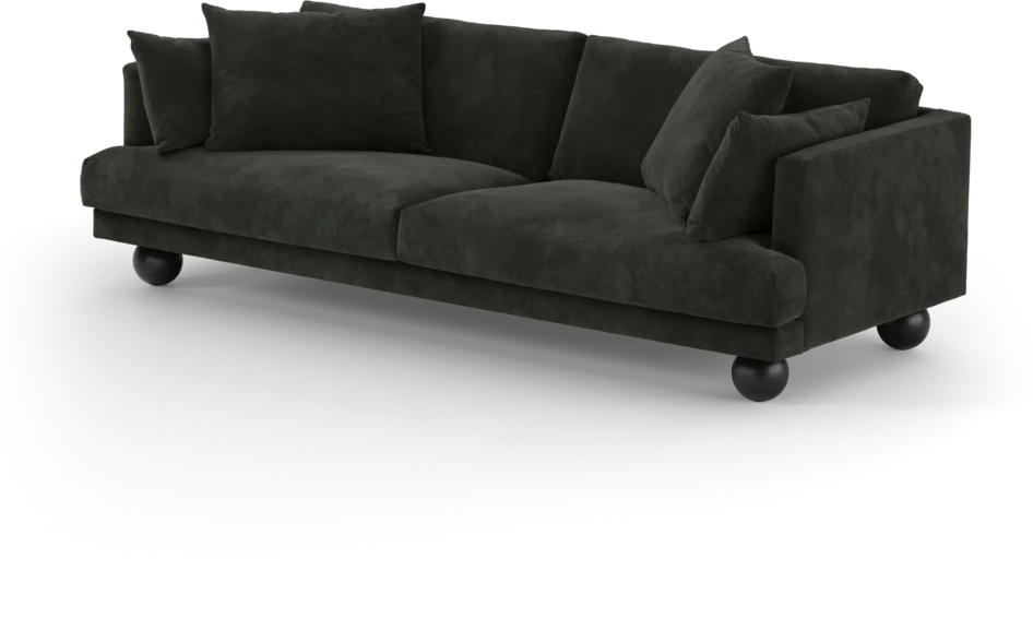 Harper - 4-sits soffa - Svart