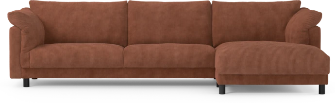 Cherrie, 3-sits soffa med schäslong höger, fast klädsel