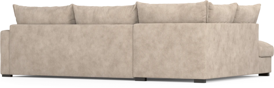 Mila - 3-sits soffa med divan vänster, hel dyna - Beige