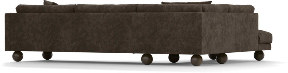 Harper - 3-sits soffa med divan vänster - Brun