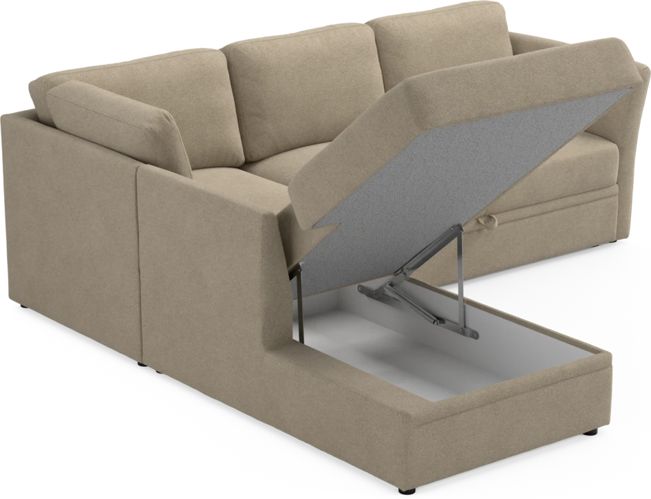 Öland - Bäddsoffa med divan vänster - Beige