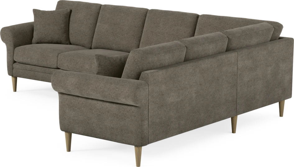 Eden - Hörnsoffa, 3+2-sits - Brun