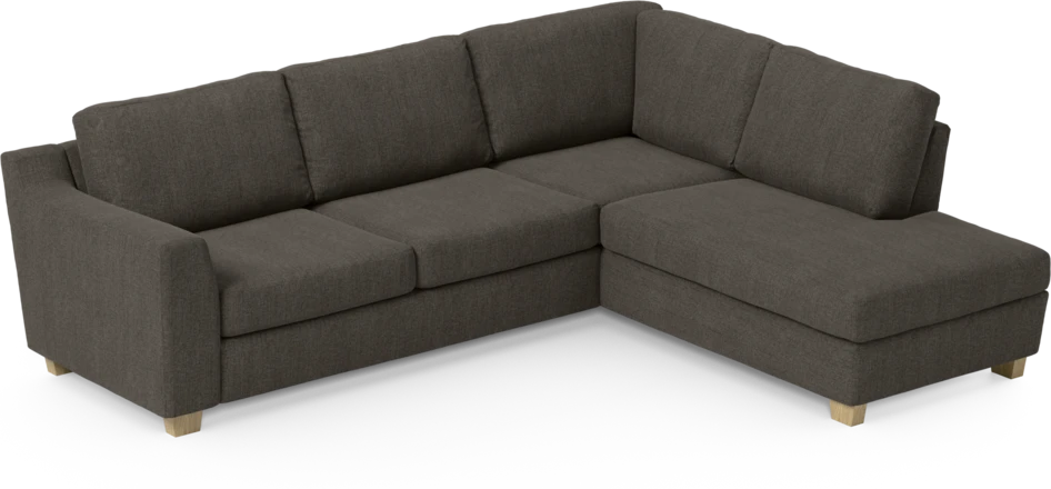 Friday - 2,5-sits soffa med divan höger - Brun