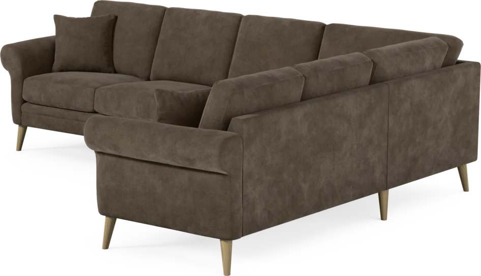 Eden - Hörnsoffa, 3+2-sits - Brun