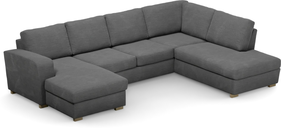 Friday - 3-sits soffa med schäslong vänster och divan höger - Grå