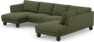 Madison Lux - 2-sits soffa med schäslong vänster och divan höger - Grön