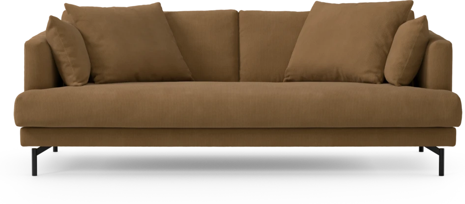 Harper - 3-sits soffa, hel dyna - Gul