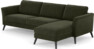 Bridge - 3-sits soffa med schäslong höger - Grön