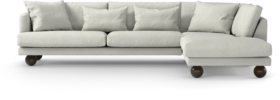 Harper - 3-sits soffa med divan höger - Vit
