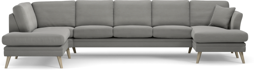 Eden - 3-sits soffa med divan vänster och schäslong höger - Grå