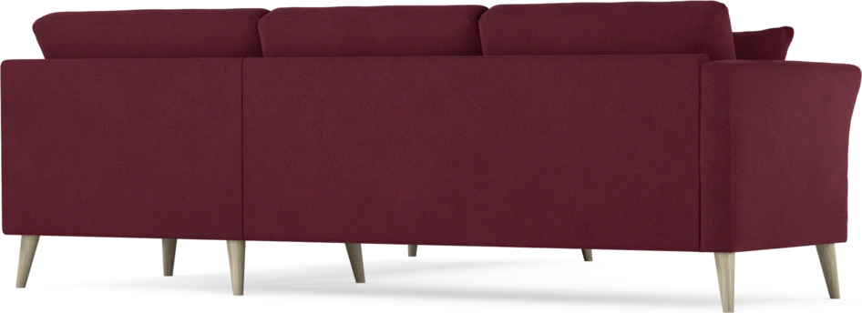 Eden - Hörnsoffa, 2,5+2,5-sits - Röd