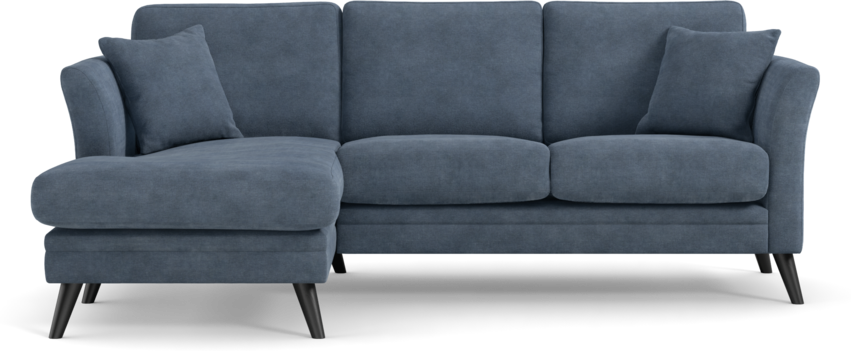 Eden - 2-sits soffa med schäslong - Blå