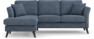 Eden - 2-sits soffa med schäslong - Blå