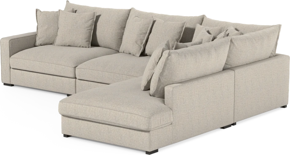 Rossi - 3-sits soffa med divan höger - Beige