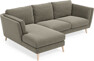 Madison Lux - 2-sits soffa med schäslong vänster - Grön