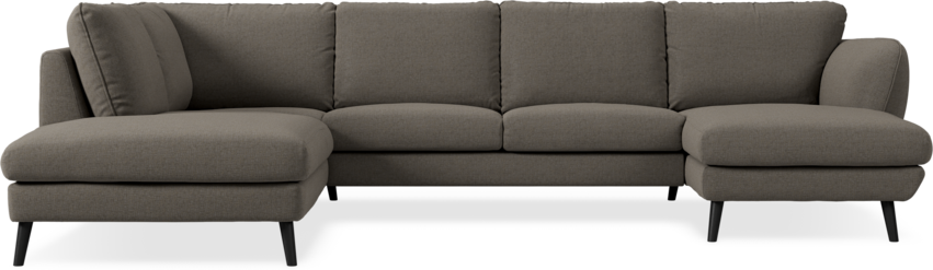 Madison Lux - 2-sits soffa med divan vänster och schäslong höger - Brun