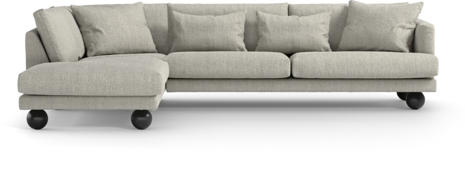 Harper - 3-sits soffa med divan vänster - Vit