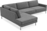 Sierra - 3-sits soffa med divan vänster - Grå