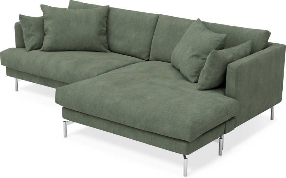 Harper - 4-sits med schäslong XL höger - Grön