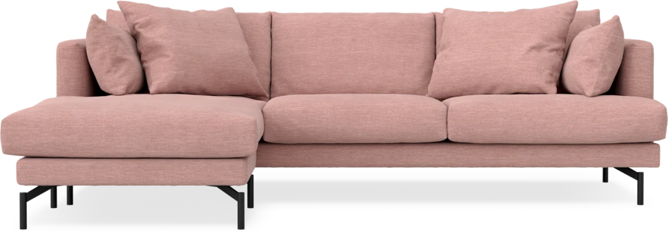 Harper - 4-sits med schäslong vänster - Rosa